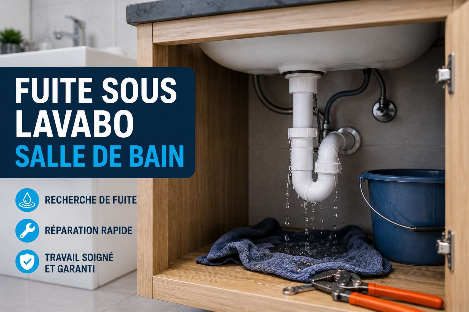 Fuite sous lavabo salle de bain : guide complet pour plombiers professionnels